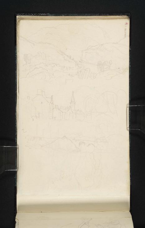 Joseph Mallord William Turner, ‘Pass of Leny; Callander Church; and Callander Bridge’ 1834