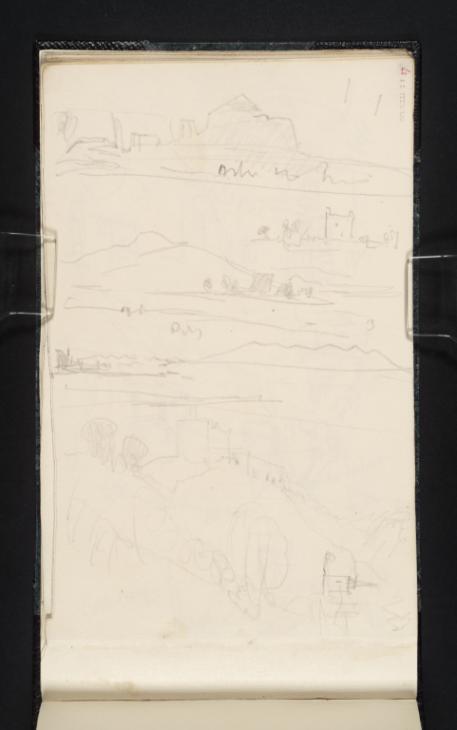 Joseph Mallord William Turner, ‘Sketches of Loch Leven; Kinross Town Hall; and Castle Campbell’ 1834