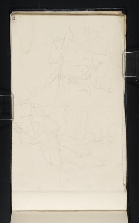 Joseph Mallord William Turner, ‘Two Sketches of Bracklinn Falls, One with Bracklinn Bridge’ 1834