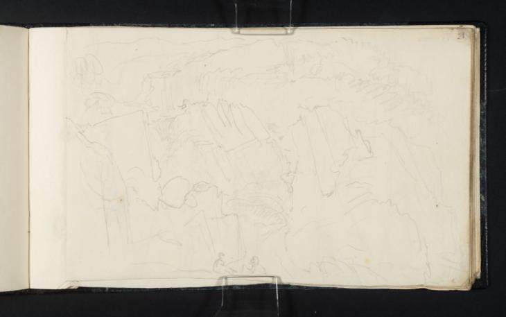 Joseph Mallord William Turner, ‘Bracklinn Falls with Two Figures, Near Callander’ 1834