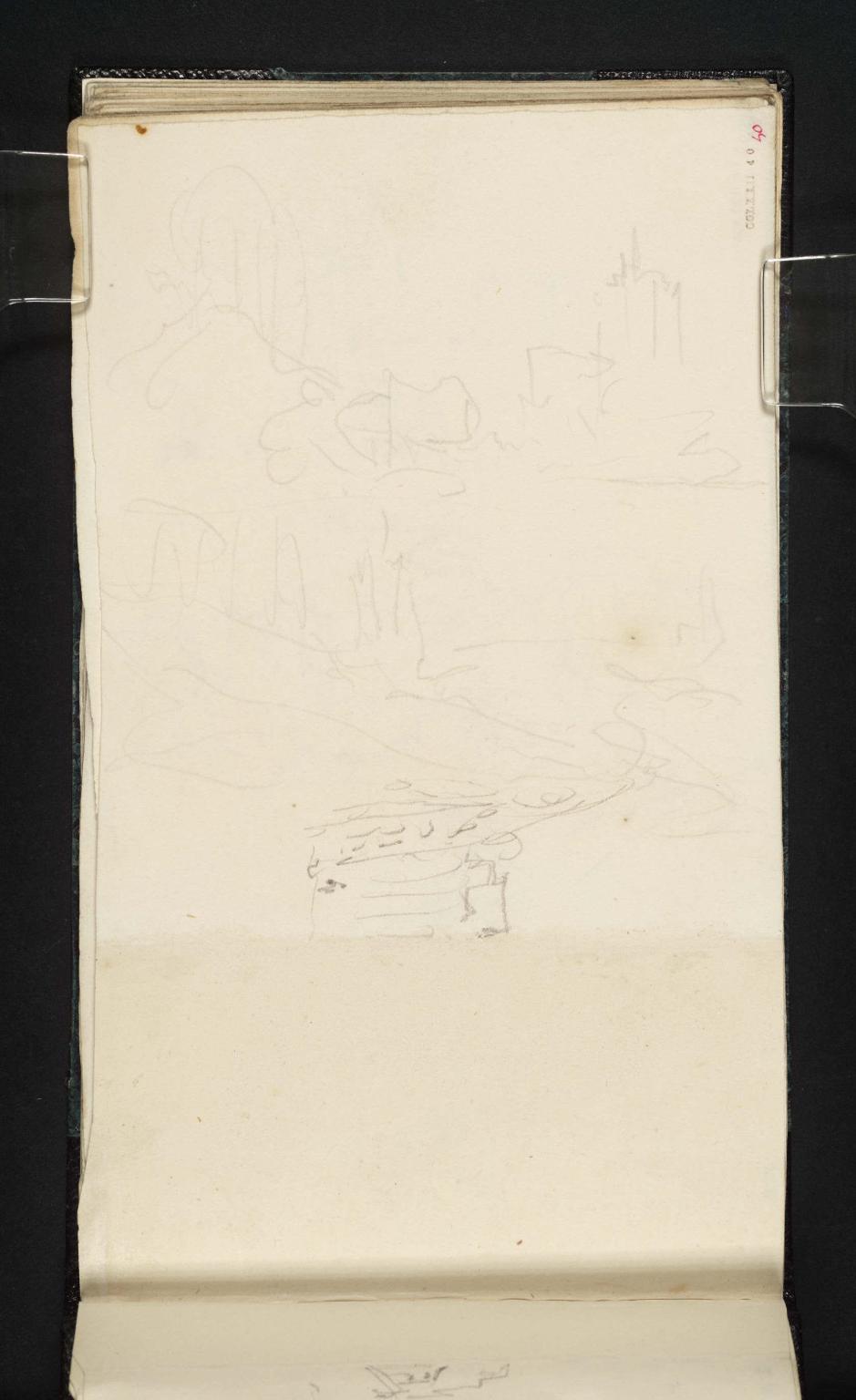 Doune Castle from the North-West; The River Teith; and Part of a Building