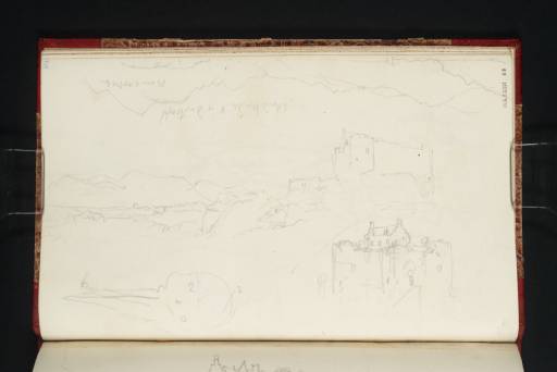 Joseph Mallord William Turner, ‘Sketches of Dunstaffnage Castle; Ben Cruachan from Dunstaffnage; and a Wrecked Boat’ 1831