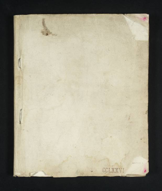 Joseph Mallord William Turner, ‘Inscription by Turner 'JMWT'’ 1831 (Front cover of sketchbook)
