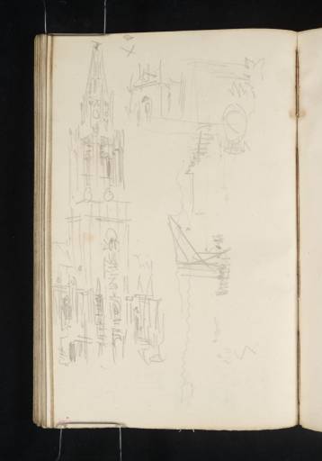 Joseph Mallord William Turner, ‘Edinburgh, Tron Kirk; and Crane Loading a Boat’ 1831