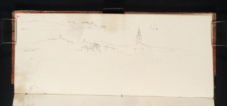 Joseph Mallord William Turner, ‘Church and Windmill, ?Kent’ c.1832