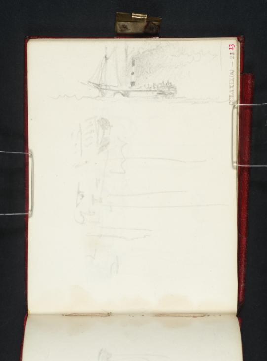 Joseph Mallord William Turner, ‘A Steam Ship; Shipping’ c.1835-40