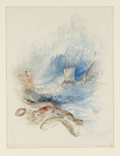 Joseph Mallord William Turner, ‘Study for Unidentified Vignettes: Cod on the Beach’ circa 1835