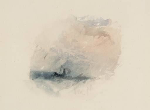 Joseph Mallord William Turner, ‘Vignette Study of a Ship at Sea for 'The Andes Coast', Campbell's 'Poetical Works'’ circa 1835-6