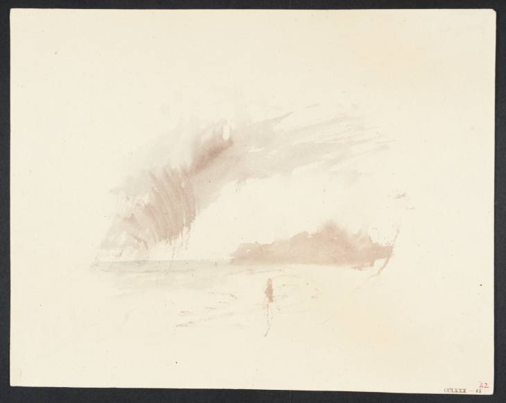 Joseph Mallord William Turner, ‘Vignette Study of Beach, Headland and Solitary Figure; ?Study for 'O'Connor's Child' for Campbell's 'Poetical Works'’ c.1835-6