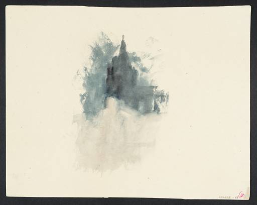 Joseph Mallord William Turner, ‘Vignette Study of a Figure below a Tower; for Campbell's 'Poetical Works'’ c.1835-6