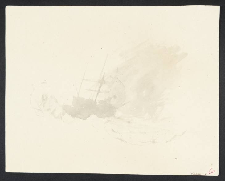 Joseph Mallord William Turner, ‘Vignette Study of a Ship for 'The Andes Coast', Campbell's 'Poetical Works'’ circa 1826-36