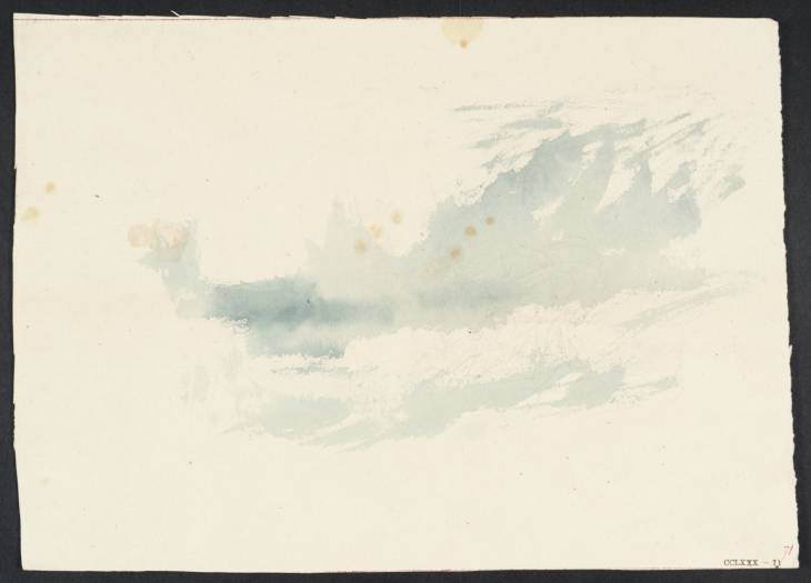 Joseph Mallord William Turner, ‘Vignette Study of Boat in Waves; ?Study for 'Lord Ullin's Daughter' for Campbell's 'Poetical Works'’ c.1835-6