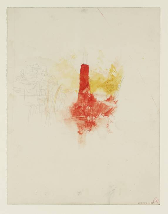 Joseph Mallord William Turner, ‘Vignette Study for Moore's 'The Epicurean'; Pharos (The Scarlet Tower)’ c.1837-8