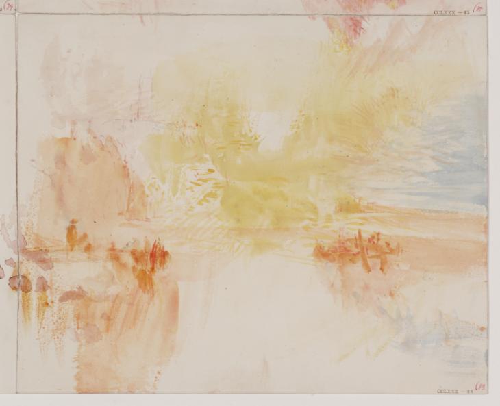 Joseph Mallord William Turner, ‘Figures and ?Coastal Terrain’ c.1841-5