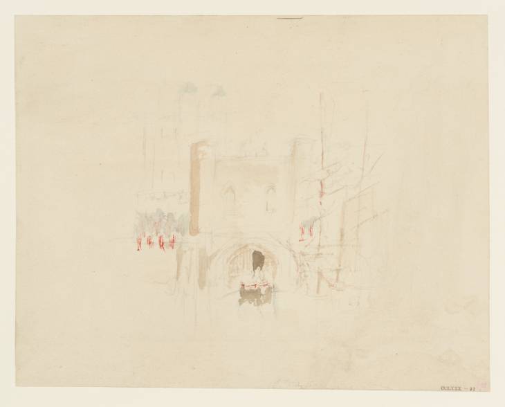Joseph Mallord William Turner, ‘Study for 'Traitor's Gate, Tower of London', Rogers's 'Poems'’ c.1830-2