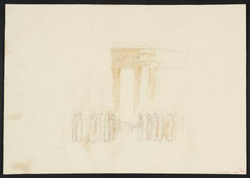 Joseph Mallord William Turner, ‘Study of the Funeral Procession for 'The Forum', Rogers's 'Italy'’ c.1826-7