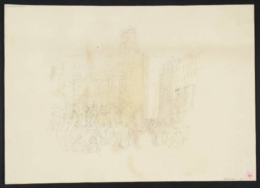 Joseph Mallord William Turner, ‘Vignette Study of Market and Piazza, ?Verona, ?for Rogers's 'Italy'’ c.1826-7