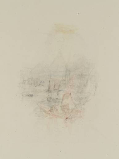 Joseph Mallord William Turner, ‘Vignette Study for Moore's 'The Epicurean'; Embarkation for the Festival of the Moon’ c.1837-8