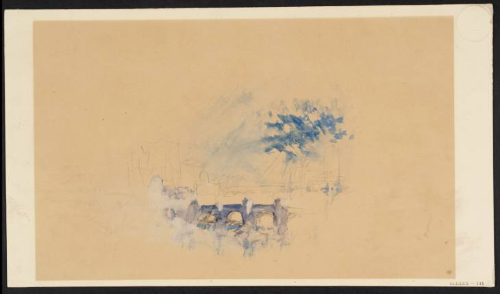 Joseph Mallord William Turner, ‘Vignette Study; Moonlight Scene with Bridges’ c.1832-9