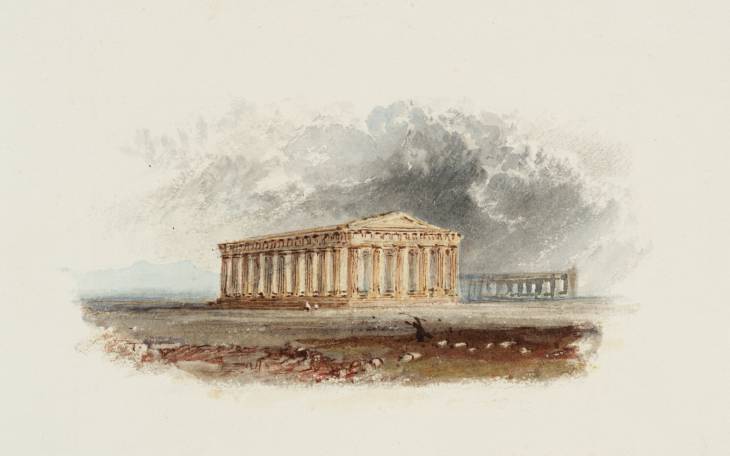 Joseph Mallord William Turner, ‘Temples of Paestum, for Rogers's 'Italy'’ c.1826-7
