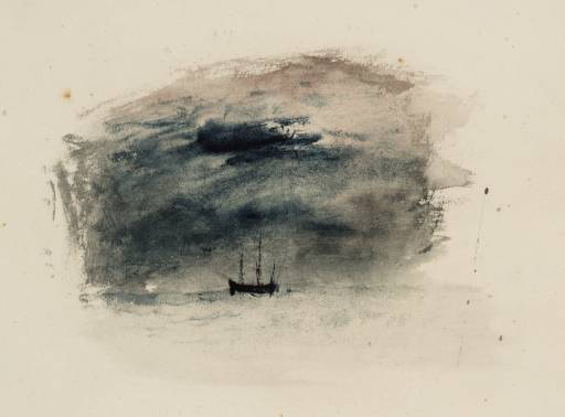 Joseph Mallord William Turner, ‘'The Black Boat'; Vignette Study for the Boat in 'The Andes Coast' for Campbell's 'Poetical Works'’ c.1835-6