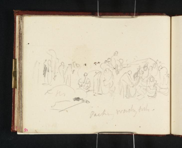 Joseph Mallord William Turner, ‘A Crowd at a Fish Market’ c.1834-6