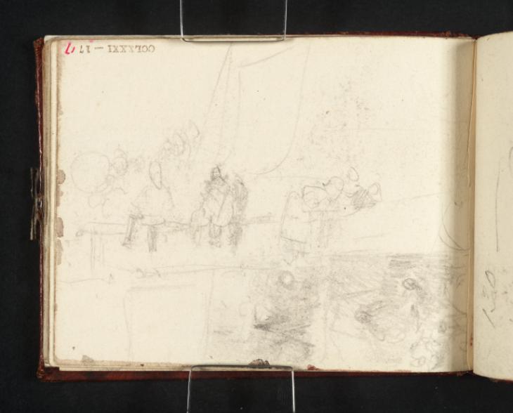 Joseph Mallord William Turner, ‘Fishwives and Fishermen and a Sailing Boat; Studies for Compositions’ c.1834-6