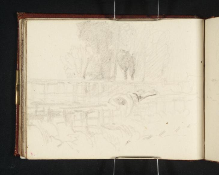 Joseph Mallord William Turner, ‘A Boy Lying on a Country Weir with his Hand in the Water’ c.1834-6