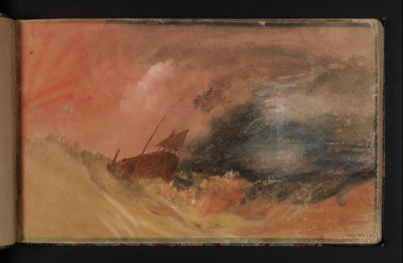 i>from</i> Swans Sketchbook [Finberg XLII], Bristol: Shipping in the  Harbour, Joseph Mallord William Turner, 1798