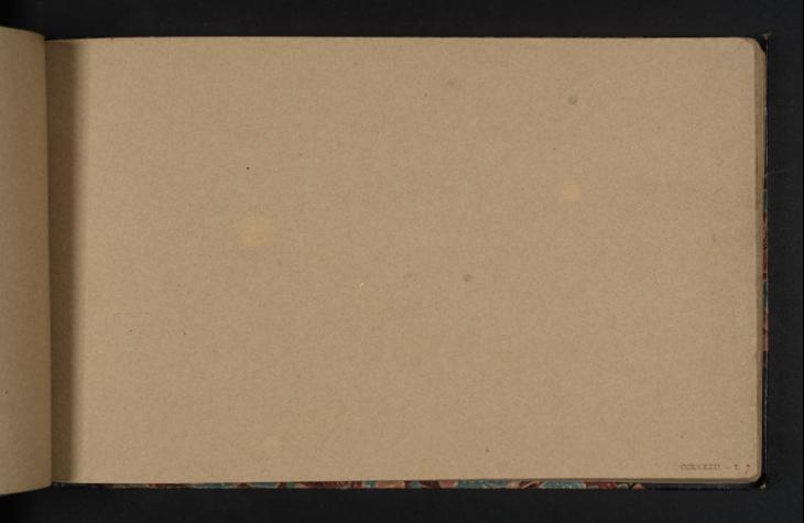 Joseph Mallord William Turner, ‘Blank’ c.1834 (Blank right-hand page of sketchbook)