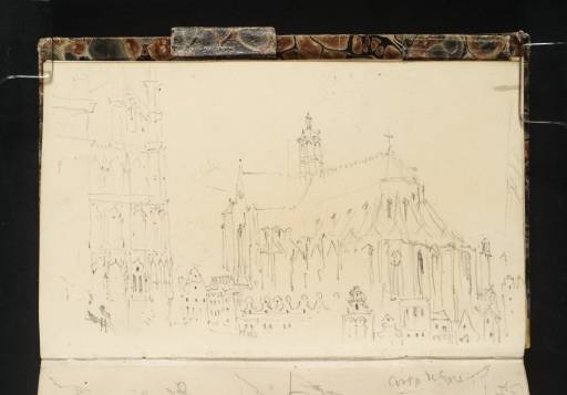 Joseph Mallord William Turner, ‘The Town Hall and St Peter's Church, Louvain, from the South-East Corner of the Market Place’ 1839