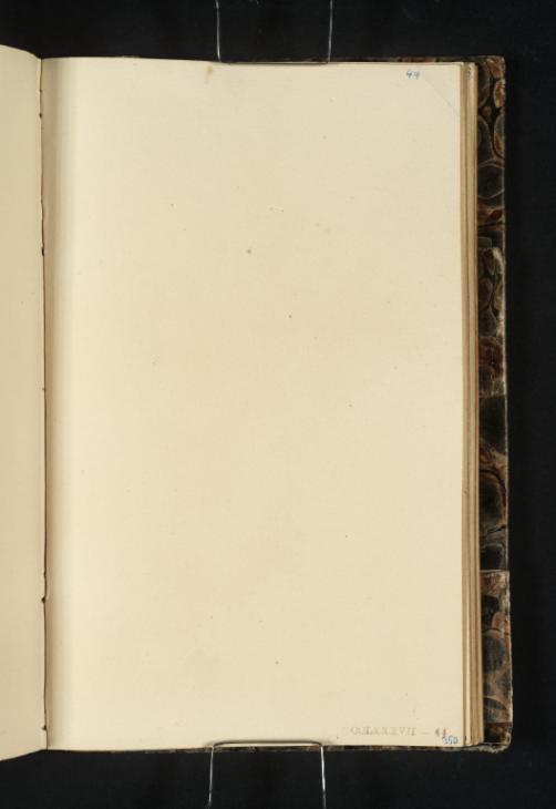 Joseph Mallord William Turner, ‘Blank’ 1839 (Blank right-hand page of sketchbook)