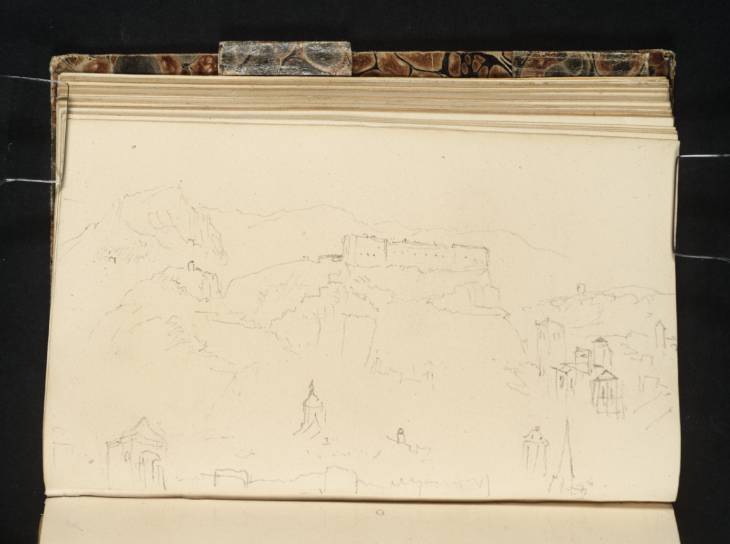 Joseph Mallord William Turner, ‘Huy from the South-East (with Architectural Details)’ 1839