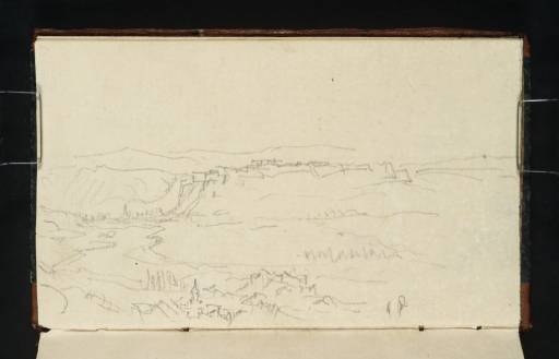 Joseph Mallord William Turner, ‘Distant View of Givet and Fort Charlemont from the North (from the Road above the Village of Heer)’ 1839