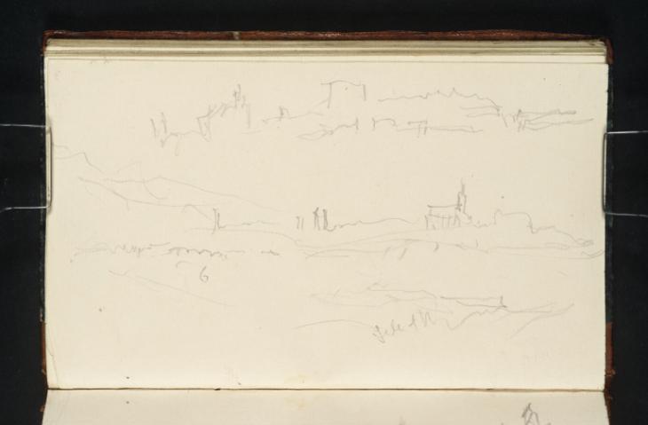 Joseph Mallord William Turner, ‘Distant View of Metz with a Bridge over the Moselle, the Towers of St Vincent's Church, and the Cathedral of Saint-Etienne’ 1839