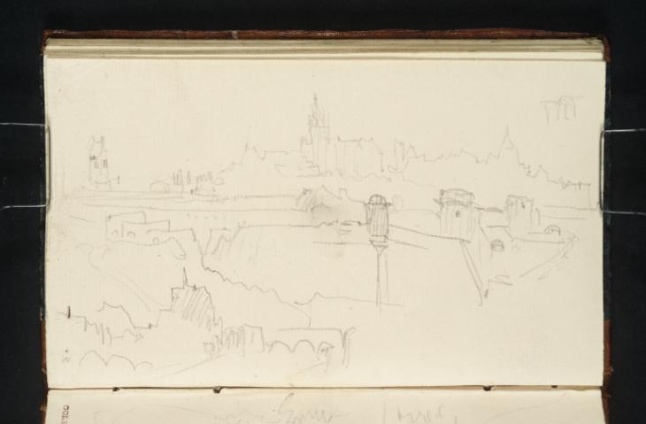 Joseph Mallord William Turner, ‘Metz Cathedral and Fortifications; Metz Cathedral and Bridges over the Moselle’ 1839