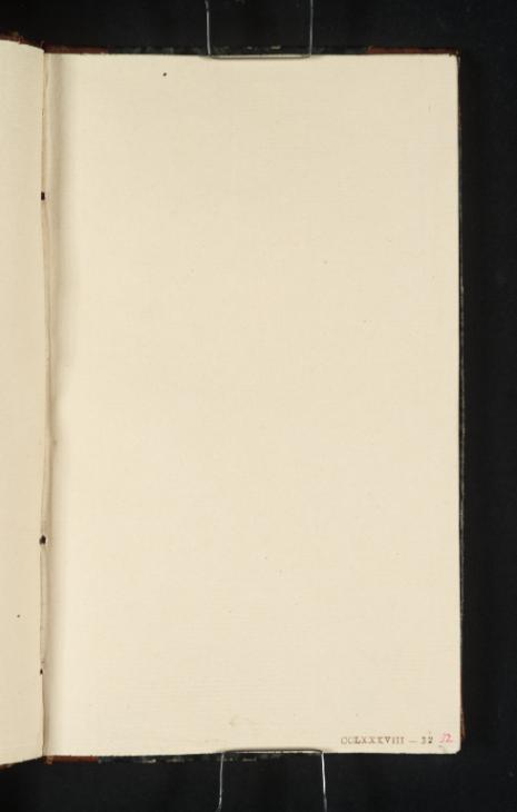 Joseph Mallord William Turner, ‘Blank’ 1839 (Blank right-hand page of sketchbook)