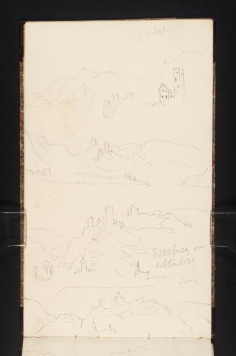 Joseph Mallord William Turner, ‘Gondorf, Looking Upstream; Kobern, Looking Downstream; Kobern, Looking Upstream’ 1839