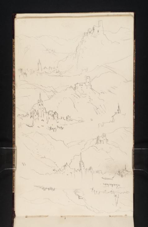 Joseph Mallord William Turner, ‘Bernkastel and the Landshut, Looking Downstream; Bernkastel and the Landshut, with Kues Opposite, Looking Upstream; River and Village’ 1839
