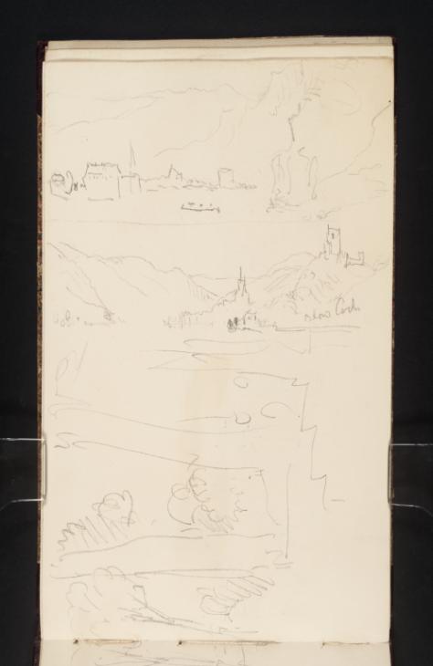 Joseph Mallord William Turner, ‘?Kues; Klotten and Burg Coraidelstein, Looking Upstream’ 1839