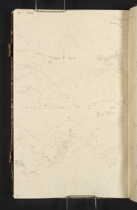 Joseph Mallord William Turner, ‘Mesenich, Looking Downstream; Briedern, Looking Downstream; Beilstein, Looking Downstream from near Briedern’ 1839