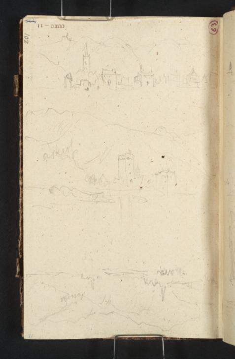 Joseph Mallord William Turner, ‘Nehren and Senheim, Looking Downstream; The Lehmener Tower, Nehren; Ediger’ 1839