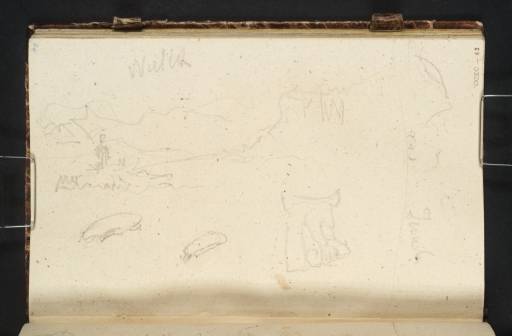 Joseph Mallord William Turner, ‘Distant Mountains; Two Studies of Caps’ 1839