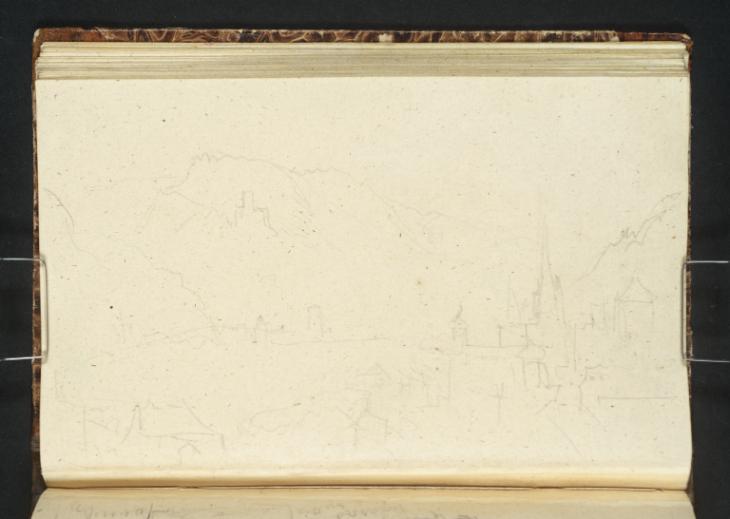 Joseph Mallord William Turner, ‘Burg Katz, Sankt Goarshausen and Sankt Goar, Looking Upstream from the Northern Edge of Sankt Goar’ 1839
