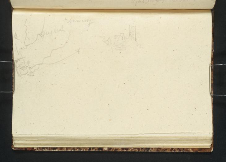 Joseph Mallord William Turner, ‘Sketch-map and Sketch of the Sonnenburg’ 1839