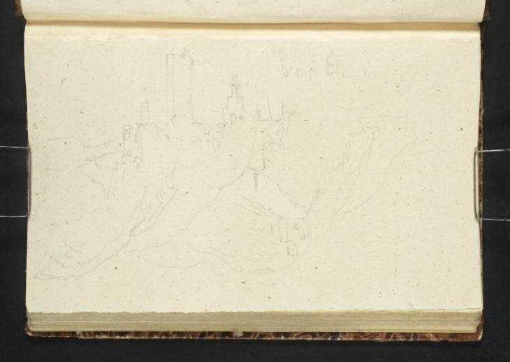 Joseph Mallord William Turner, ‘Schloss Stolzenfels and Kapellen, Looking Upstream; Burg Metternich at Beilstein on the Moselle, Looking Downstream from the Hillside’ 1839