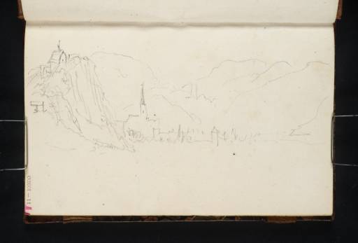 Joseph Mallord William Turner, ‘Treis, with the Zilleskapelle, St John the Baptist's Church and Burg Treis, Looking Upstream’ 1839