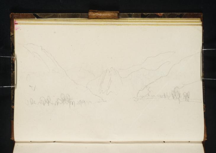 Joseph Mallord William Turner, ‘View Downstream below Müden, with the Druidenstein’ 1839