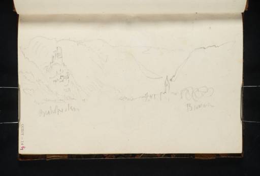 Joseph Mallord William Turner, ‘Burg Bischofstein and Burgen, Looking Downstream’ 1839