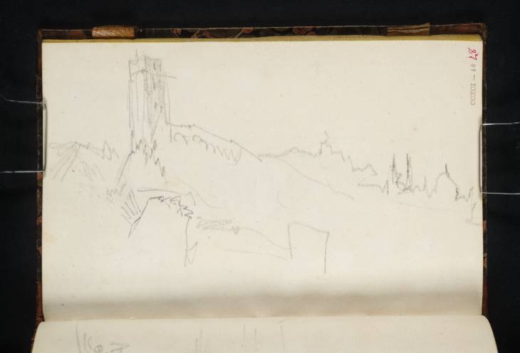 Joseph Mallord William Turner, ‘Ruined Tower on Hill’ 1839